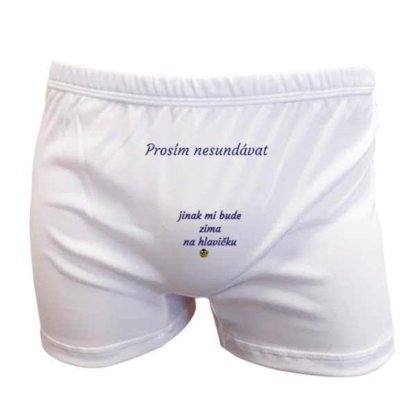 Boxerky s nápisem