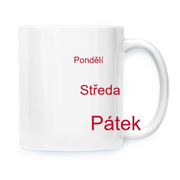 Hrnek malý bílý s potiskem Korona - hrnek